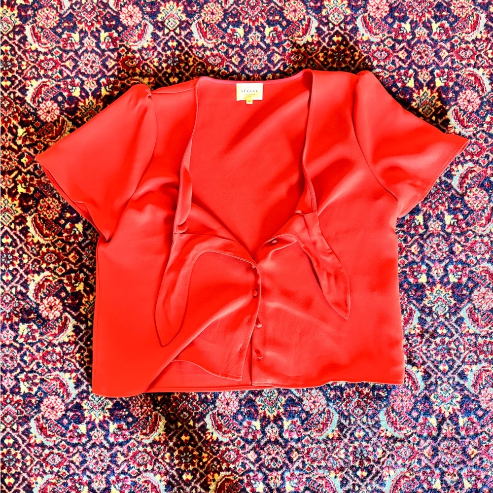 Sezane Eloine Blouse Red - Size 12